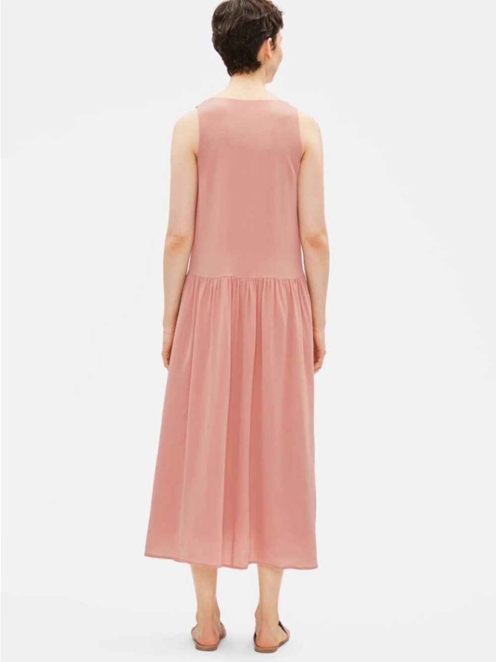 Eileen Fisher Silk Maxi Dress Like New - Picture 2 of 4